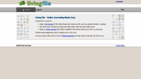 What Livingfile.com website looked like in 2022 (1 year ago)