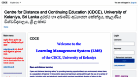 What Lms.cdce.kln.ac.lk website looked like in 2022 (1 year ago)