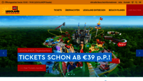 What Legoland.de website looked like in 2022 (1 year ago)