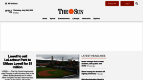 What Lowellsun.com website looked like in 2022 (1 year ago)