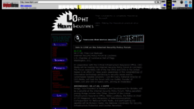 What L0pht.com website looked like in 2022 (1 year ago)