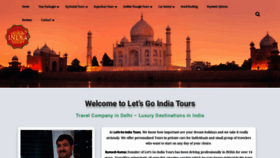 What Letsgoindiatours.com website looked like in 2022 (1 year ago)