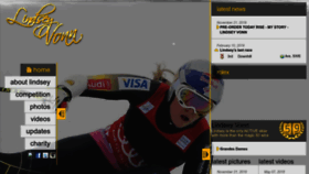 What Lindseyvonn.com website looked like in 2022 (1 year ago)