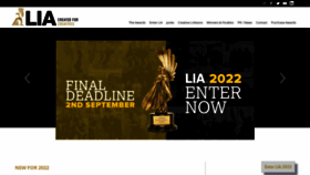 What Liaawards.com website looked like in 2022 (1 year ago)