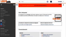 What Lobbypedia.de website looked like in 2022 (1 year ago)