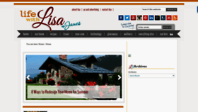 What Lifewithlisa.com website looked like in 2022 (1 year ago)
