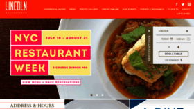 What Lincolnristorante.com website looked like in 2022 (1 year ago)