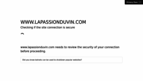 What Lapassionduvin.com website looked like in 2022 (1 year ago)