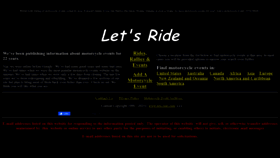 What Lets-ride.com website looked like in 2022 (1 year ago)
