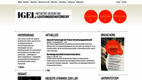 What Leistungsschutzrecht.info website looked like in 2022 (1 year ago)