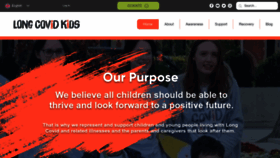 What Longcovidkids.org website looked like in 2022 (1 year ago)