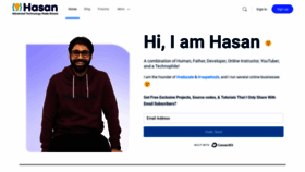 What Learnwithhasan.com website looked like in 2022 (1 year ago)