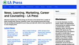 What Lapress.org website looked like in 2022 (1 year ago)