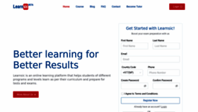 What Learnsic.com website looked like in 2022 (1 year ago)