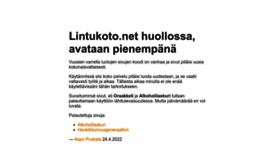 What Lintukoto.net website looked like in 2022 (1 year ago)