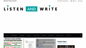 What Listen-and-write.com website looked like in 2022 (1 year ago)