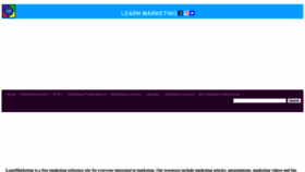 What Learnmarketing.net website looked like in 2022 (1 year ago)