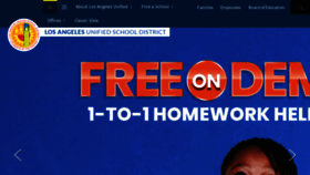 What Lausd.net website looked like in 2022 (1 year ago)