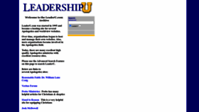 What Leaderu.com website looked like in 2022 (1 year ago)