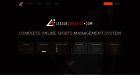 What Leagueathletics.com website looked like in 2022 (1 year ago)