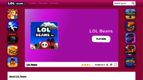 What Lol-beans.io website looked like in 2022 (1 year ago)