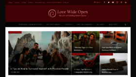 What Lovewideopen.com website looked like in 2022 (1 year ago)