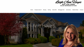 What Leighannhayes.com website looked like in 2022 (1 year ago)