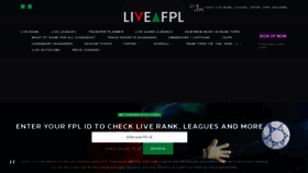 What Livefpl.net website looked like in 2022 (1 year ago)
