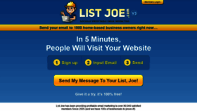 What Listjoe.com website looked like in 2022 (1 year ago)
