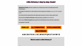 What Littlealchemy2cheats.com website looked like in 2022 (1 year ago)