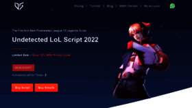What Lol-script.com website looked like in 2022 (1 year ago)