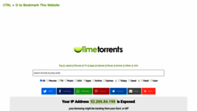 What Limetorrents.cyou website looked like in 2022 (1 year ago)
