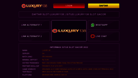 What Luxury138.com website looked like in 2022 (1 year ago)