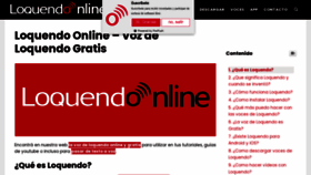 What Loquendo.online website looked like in 2022 (1 year ago)