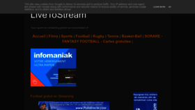 What Livetostream.fr website looked like in 2022 (1 year ago)