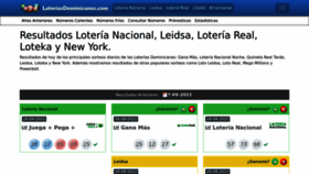 What Loteriasdominicanas.com website looked like in 2022 (3 years ago)
