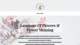 What Languageofflowers.com website looked like in 2022 (1 year ago)