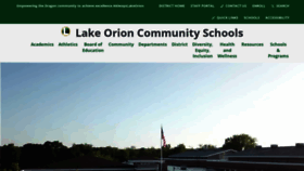 What Lakeorionschools.org website looked like in 2022 (1 year ago)