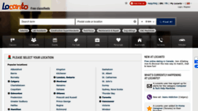 What Locanto.ca website looked like in 2022 (1 year ago)