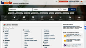 What Locanto.es website looked like in 2022 (1 year ago)
