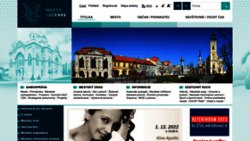 What Lucenec.sk website looked like in 2022 (1 year ago)