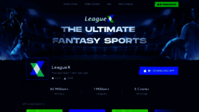 What Leaguex.com website looked like in 2022 (1 year ago)