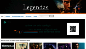 What Legendas.co website looked like in 2022 (1 year ago)