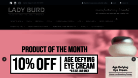 What Ladyburd.com website looked like in 2022 (1 year ago)