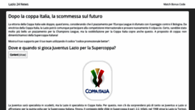 What Lazio24news.net website looked like in 2022 (3 years ago)