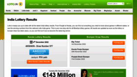 What Lotto.in website looked like in 2022 (1 year ago)