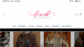 What Lovedboutique.com website looked like in 2022 (1 year ago)