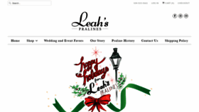 What Leahspralines.com website looked like in 2022 (1 year ago)