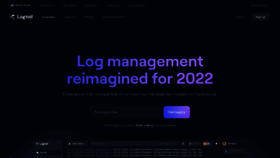 What Logtail.com website looked like in 2022 (1 year ago)