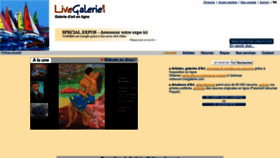 What Livegalerie.com website looked like in 2022 (1 year ago)